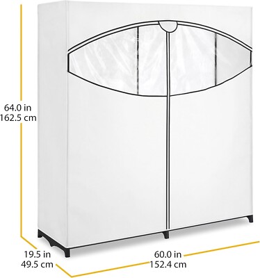 2 NEW Whitmor Closet Systems Extra-Wide Portable Clothes Storage Closet Wardrobe