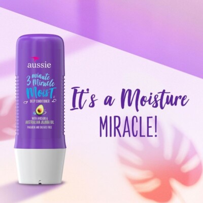 Aussie 3 Minute Miracle Moist Deep Conditioner Jojoba Oil 8 Fl Oz
