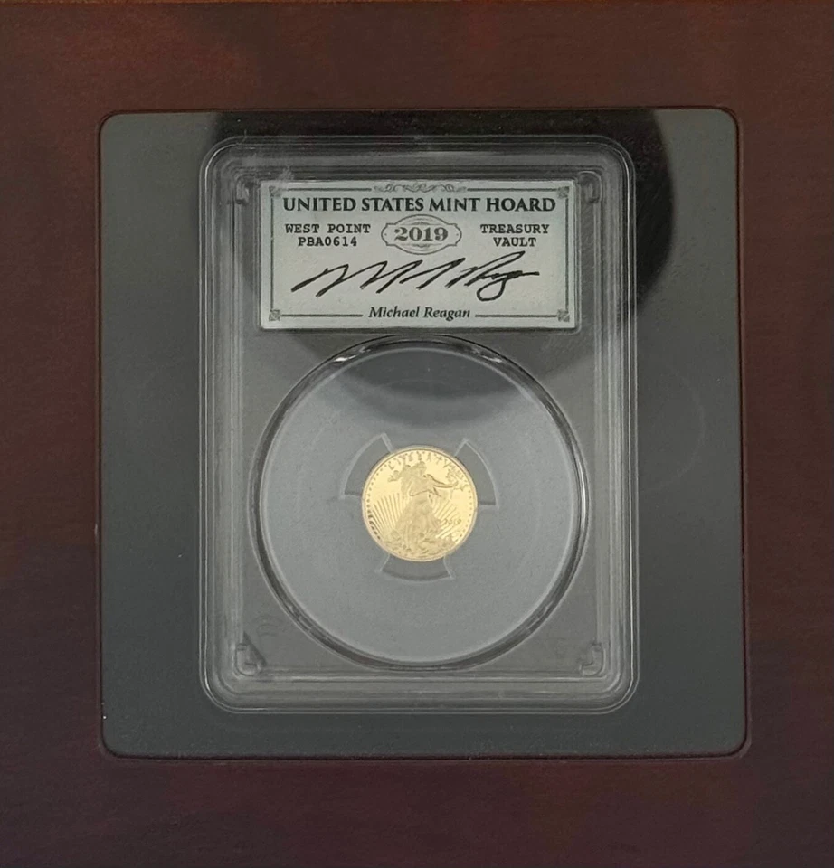 2019-W (2021) $5 Gold Eagle PCGS PR70 WP Hoad Reagan Legacy Series Foto 3 de 4