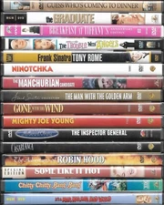 Vintage films on DVD from the 1930s, '40s, '50 and '60s combined shipping