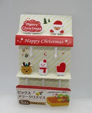 2022 new Merry Christmas Food Picks 5pcs For Lunch Box Bento maruki