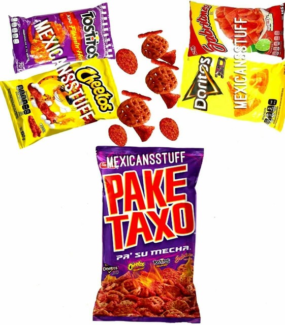 PAKETAXO (73 G EACH) Mexican CHIPS MIX Sabritas (FLAMING HOT) 1, 2, 3