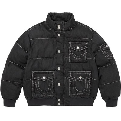 Supreme True Religion Puffer Jacket Black | eBay