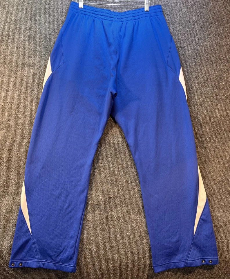 Nike Track Pants Snap Bottoms Dri-FIT Mens Large Blue White Polyester 244774-494 - Image 2 of 4