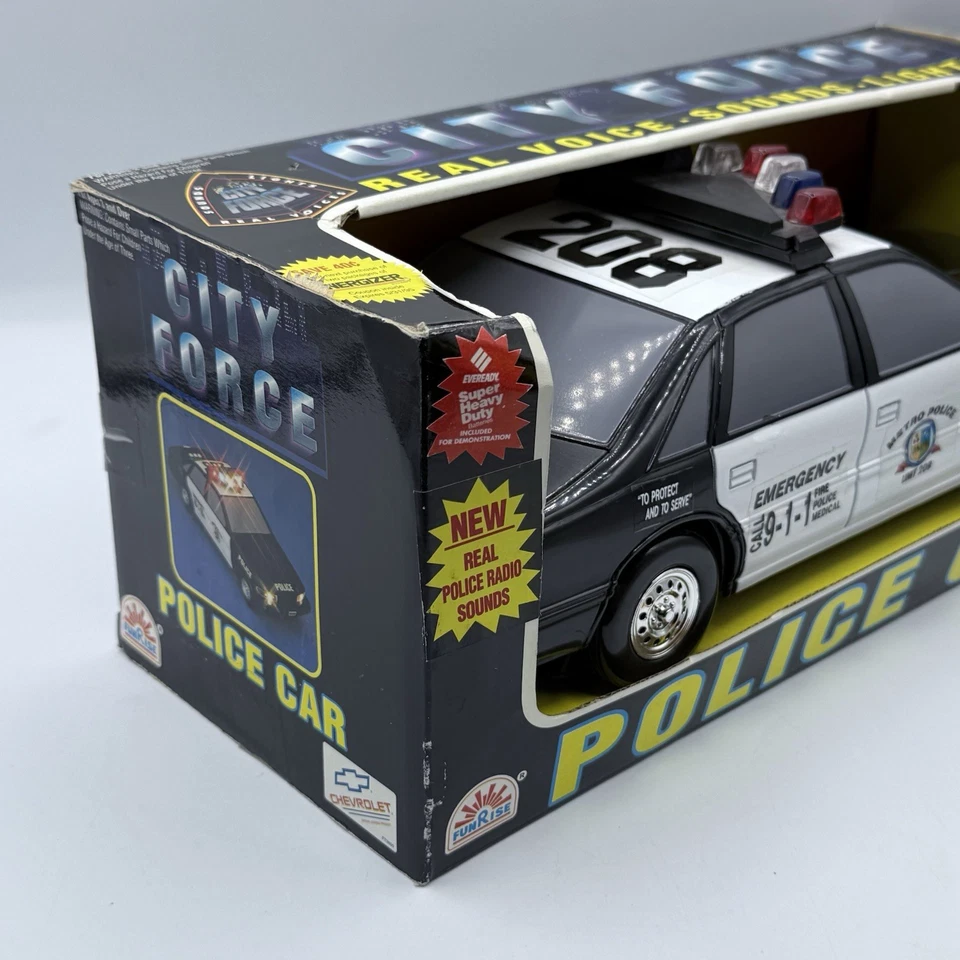 Coche de policía Ford Metro Unit 208 1994 Funrise vintage, luces sonido, City Force Foto 4 de 4