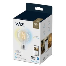 WiZ Lampadina Globo Smart LED WiFi, Luce Bianca da Calda a Fredda, Filamento, E2