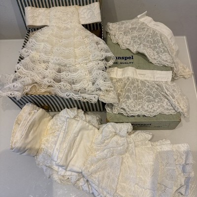 Vintage Spitze Jabot & Manschetten Highland Kleid Set Boxed Albany Sunspel Singlets