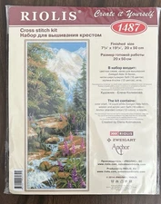 RIOLIS Russian Counted Cross Stitch Kit Mountain River 1487 7.75" x 19.75" New