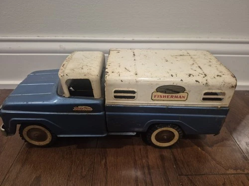 Vintage 1960s Tonka Fisherman Mound Minn Pickup Truck - Top Pressed Steel Toy