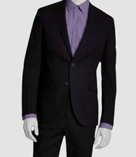 Kenneth Cole Reaction Men's Black Solid Slim Fit Sport Coat Suit Jacket Size 38S