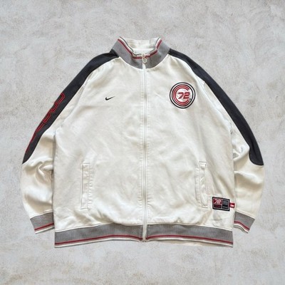Vintage Y2K Nike Cortez Track Top Pullover Herren XXL weiß 2000s Skater Streetwear