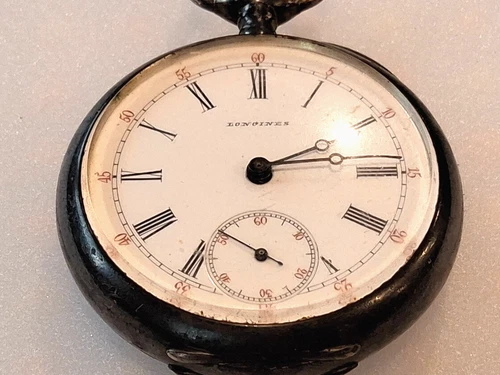 ANTIQUE .935 SILVER LONGINES POCKET WATCH AMAZING CONDITION NON RUNNING