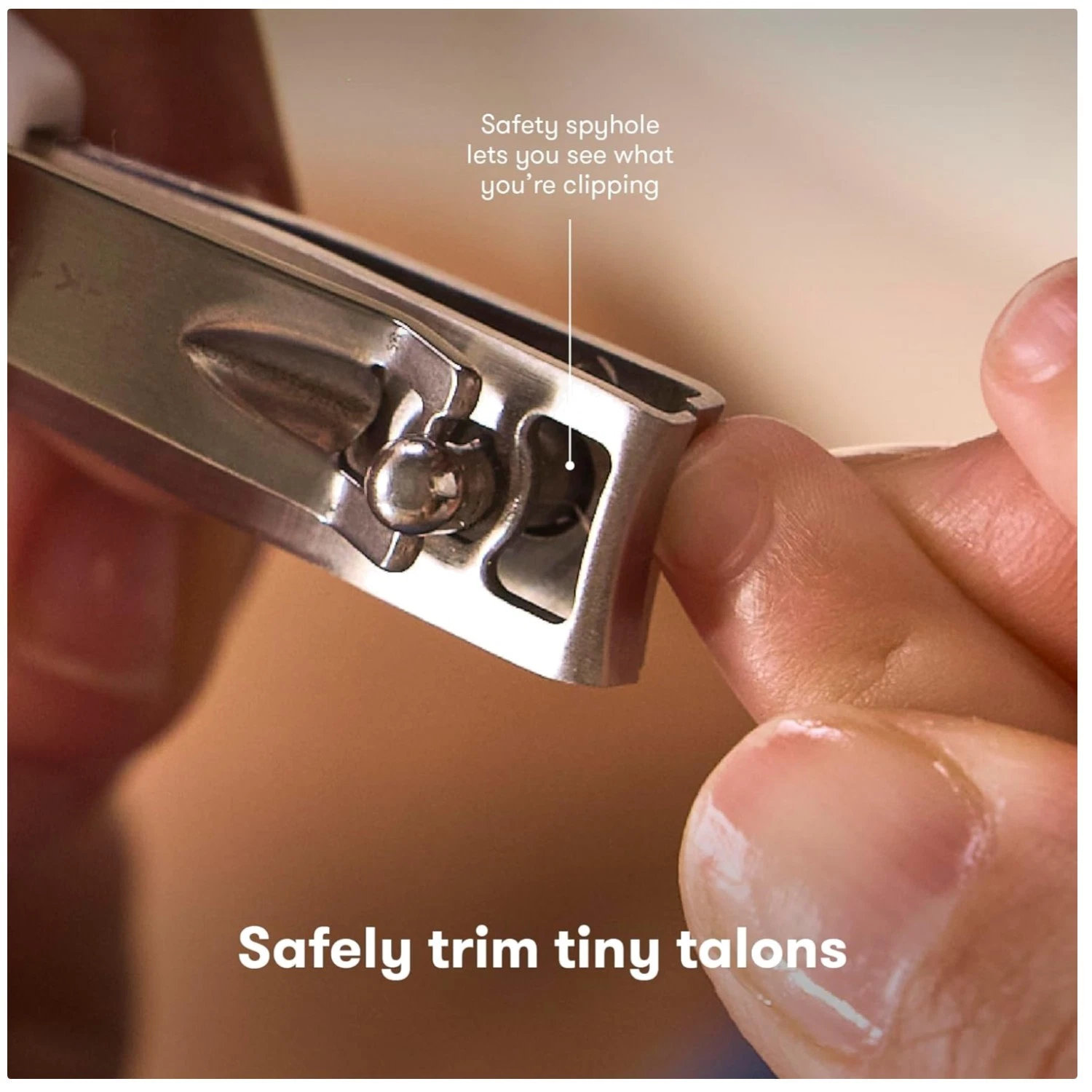 NailFrida Nail Clipper - Curved Blades, Safety Spy Hole