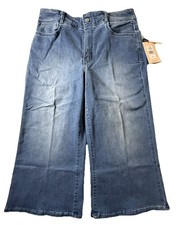 NYDJ Cool Embrace Wide Leg Denim Crop Jeans - Wide Leg Capri Size 12P