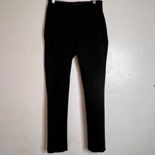 Andrew Marc Pants Women's Black Size S Soft Stretch Faux Suede Pull On Comfort