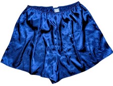 Y2K Vintage Secret treasures Satin sleep shorts Silky Sapphire size Large
