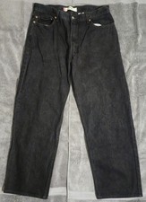 Vintage Y2K Levi's 550 Men's 36x29 Relaxed Fit Black Denim Jeans  READ 