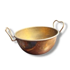 Antique 19th Century Austro Hungarian Brass Cauldron Large Imperial Kitchen Pot