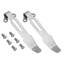 2Set Deep Carry Pocket Clip, 2.57"(65.4mm) Knife Pocket Back Clip White
