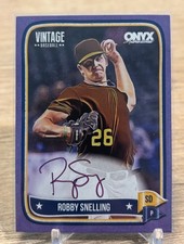 2024 Onyx Vintage Robby Snelling Purple Auto #'d /10 Marlins