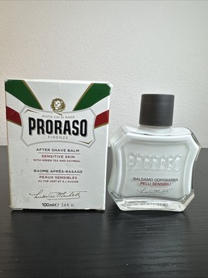 PRORASO After Shave Balm for Men, Sensitive Skin w/Green Tea, Oatmeal, 3.4 fl oz