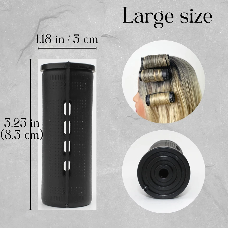 Jumbo Cold Wave Perm Rods Set (24 Pcs) for Women - Large Size Styling Rollers... - Image 2 of 4