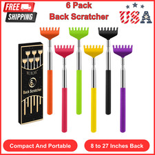 6 Pack Extendable Back Scratcher - Portable Telescoping Metal Back - Well-Made