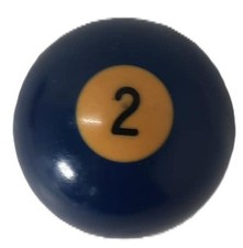 Vintage Single Replacement Billiard Pool Ball No. 2 Blue Ball
