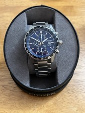 Citizen Men's Chronograph Steel Watch AN3600-59L. RRP £199.99. New Battery