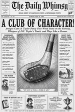Antique Hickory Shaft Cann & Taylor Brassie - J. H. Taylor Maker - Rare