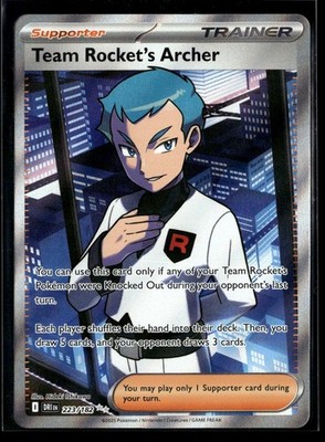 Team Rocket's Archer 223/182 Ultra Rare Destined Rivals Pokemon NM/M