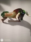 Vintage Murano Italian Art Glass Charging Bull figure Emerald Green Flawless,Wow
