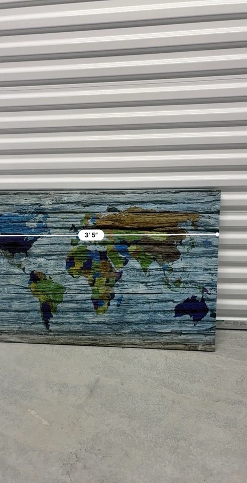 world map wall art canvas - Image 2 of 4