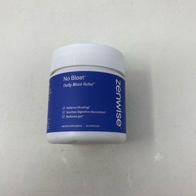 Zenwise No Bloat Daily Bloat Relief, 60 Capsules Blue/White
