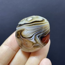 32g Crazy Lace SILK Banded Agate Polished Crystal Tumbled Stone Madagascar C23