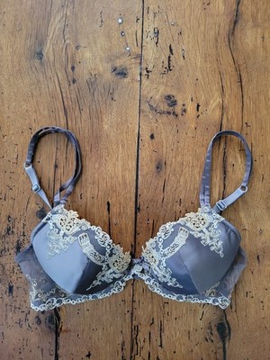 Lise Charmel Floral Lace Underwire Bra Size 32D Made in Italy
