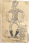 BILLY MEREDITH 1930s CARICATURE MANCHESTER & WALES