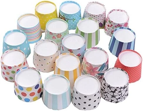100PCS Colorful Greaseproof Cupcake Liners Muffin Baking Cups