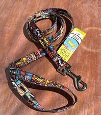 Buckle Yellow Dog Design 1" Marvel Leash -Made in USA 60โ Machine Washable!!