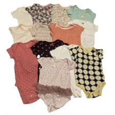 Baby Girls 6-9 mo short sleeve bodysuits Lot of 13 