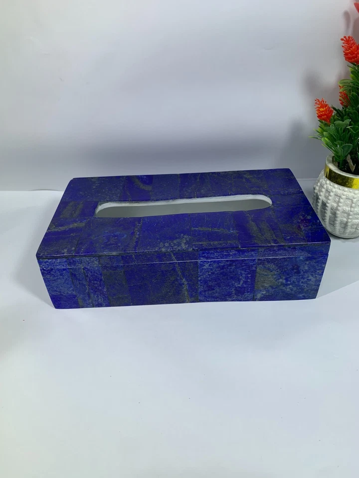 Lapis Lazuli Tissue Box | Beautiful Shape, Home Decor - Image 2 of 4