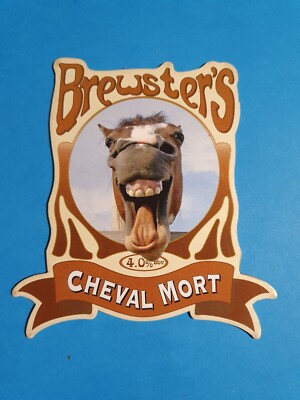 BREWSTER'S Brauerei CHEVAL MORT Real Ale Bier Pumpe Clip Abzeichen vorne Belvoir