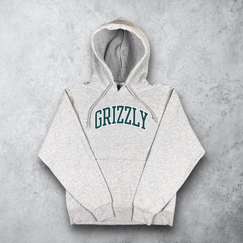Grizzly Grip Tape Skateboard Pullover Hoodie Gray Size Small