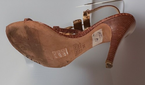 Vtg Vicini Giuseppe Zanotti Sexy Strappy Gold/Leather Gladiatrix Sandal Heels 38 - Picture 6 of 10