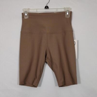 NWT Mpg Sport Avail Deep Taupe High Waisted Bike Short Women Size Small