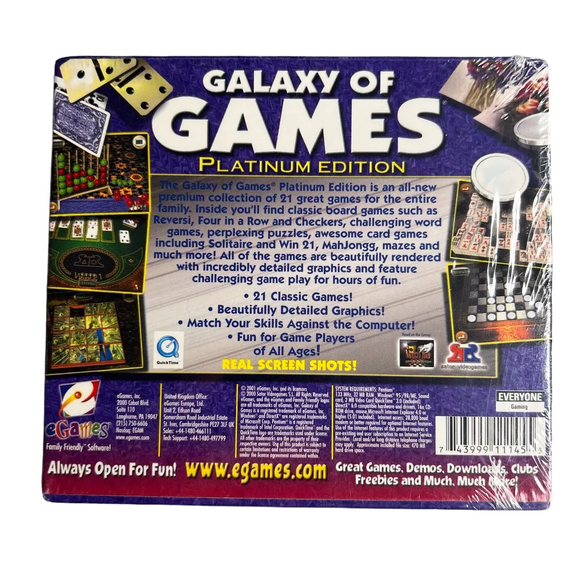 eGames 101 Incredible Games (Collector's Edition) (PC, 2002) for sale  online