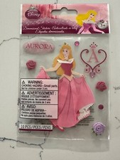 EK Success Disney Princess Dimensional Sticker Aurora Flowers Necklace Scrapbook