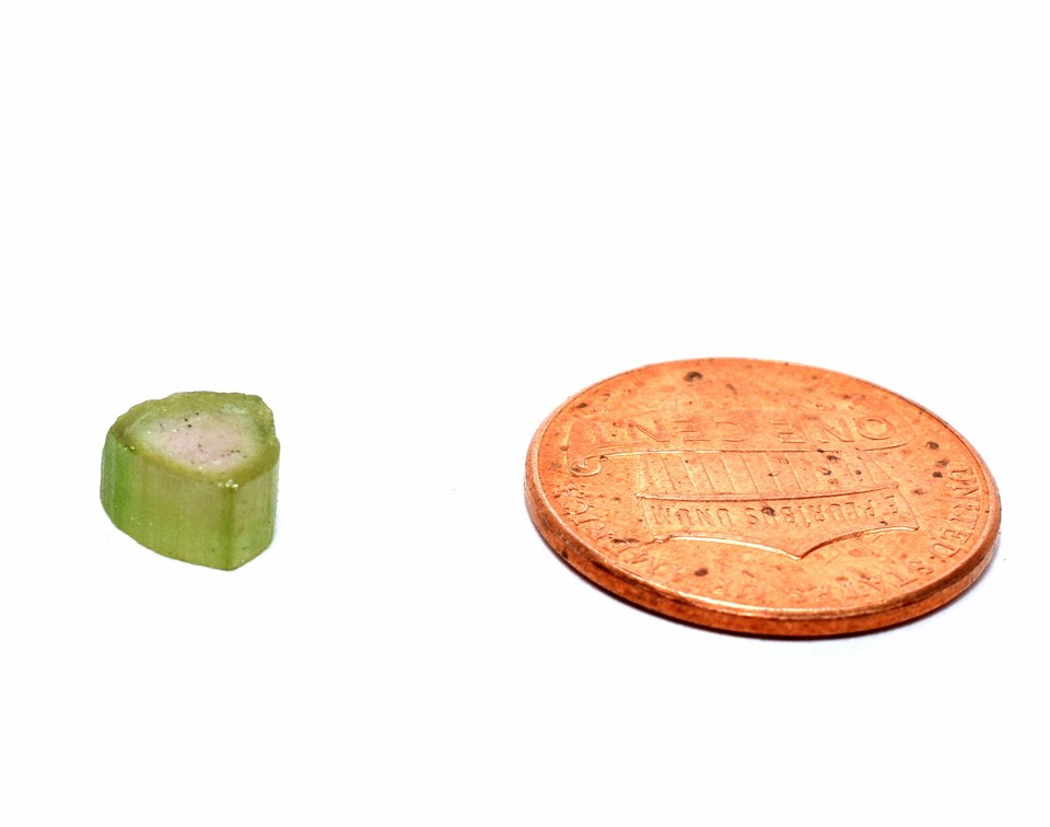 2ct Watermelon Tourmline Rough Cab Bi-Color Gemstone Crystal Slice ...