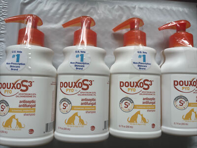   Douxo Chlorhexidine PS Pet Shampoo with Climbazole .exp.8/27 4 Boxes.