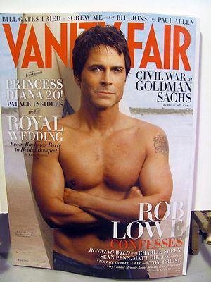 VANITY FAIR MAGAZINE 2011, Rob Lowe shirtless beefcake